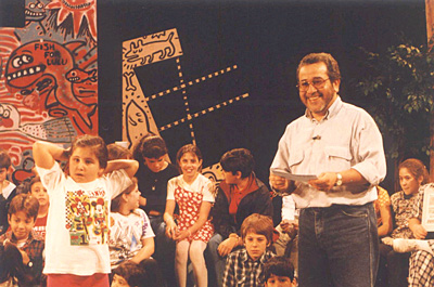 Julio Vacaflor durante la grabación del programa