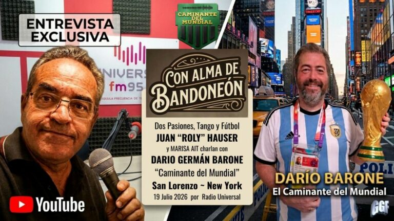 Juan Roly Hauser entrevista a Darío Barone: San Lorenzo y New York unidas por dos pasiones, los Tangos y el Fútbol