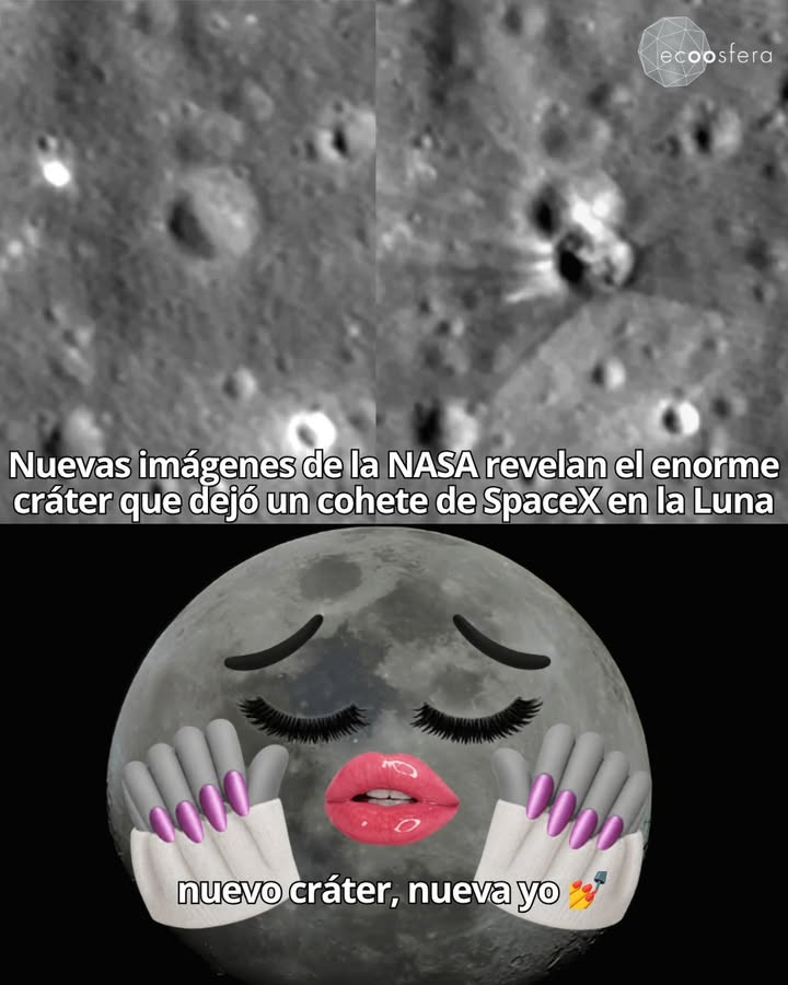 El cráter que dejó SpaceX en la Luna y lo que nos enseña