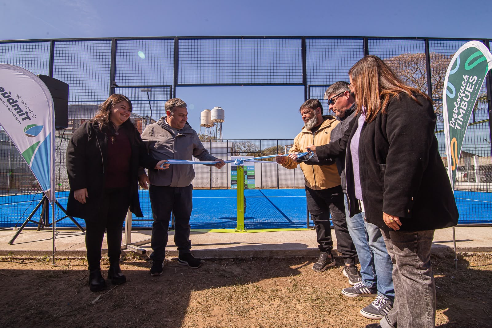 Fiorenza inauguró una nueva cancha de pádel en el Club Sarmiento