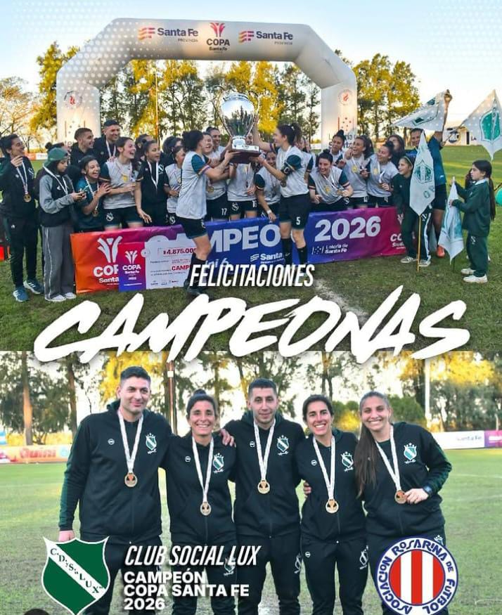Copa Santa Fe: con presencia sanlorencina, Social Lux es bicampeón de la provincia