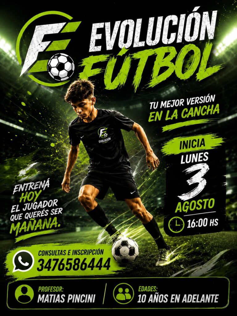 Evolución Fútbol inicia una nueva etapa de entrenamientos para jugadores desde los 10 años