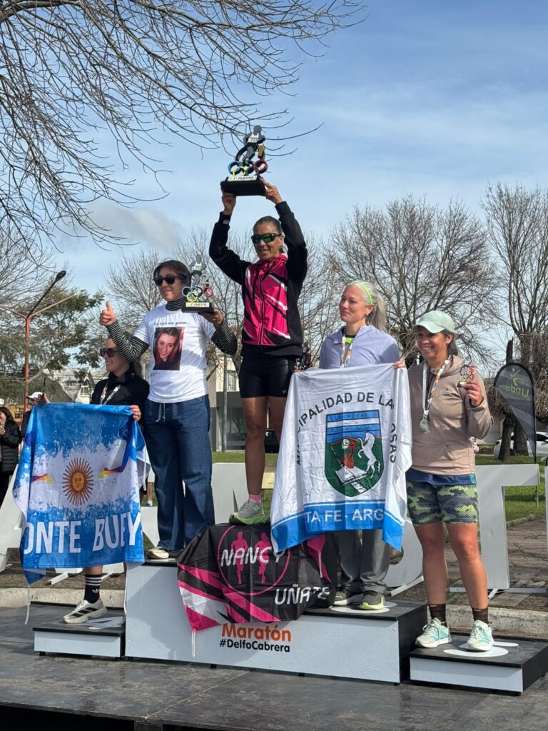Nancy Uñate brilló en el Medio Maratón “Delfo Cabrera” y subió al podio en Armstrong