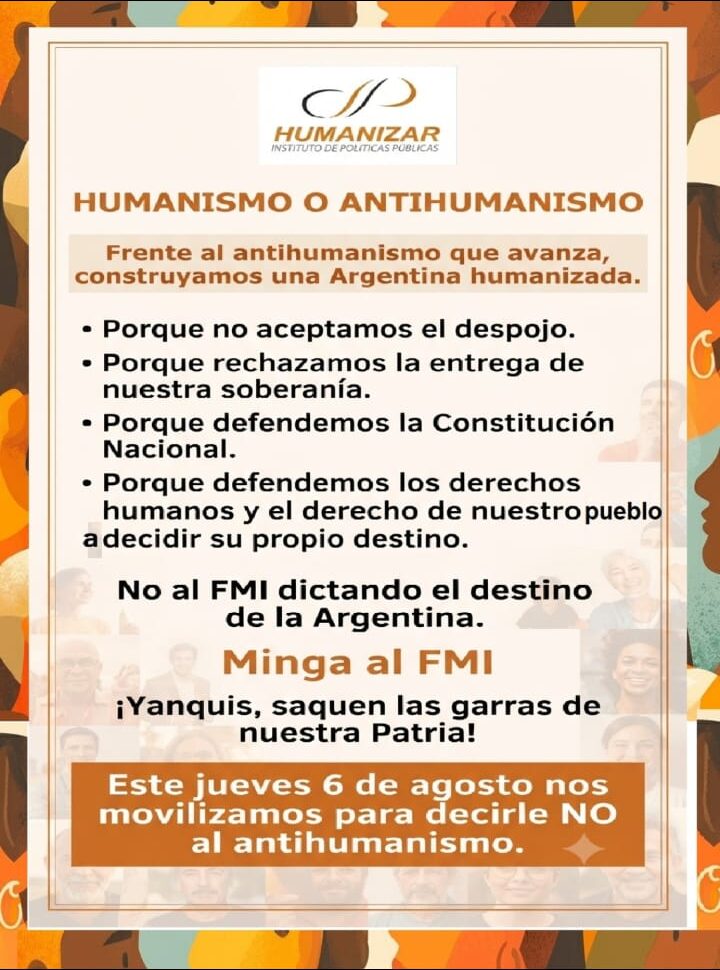Frente al antihumanismo que avanza, elegimos construir una Argentina humanizada