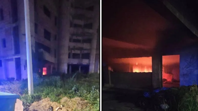 Incendio intencional afectó al edificio que pertenecía al narco Delfín Zacarias