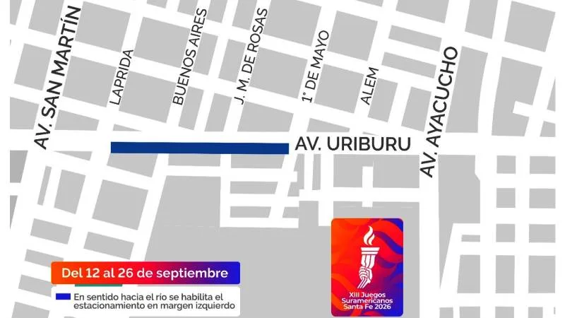 Juegos Suramericanos: habrá cambios en la disposición de estacionamiento en algunos sectores de la ciudad